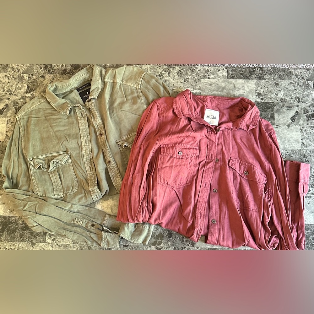 2 Piece Button Down Tops Bundle